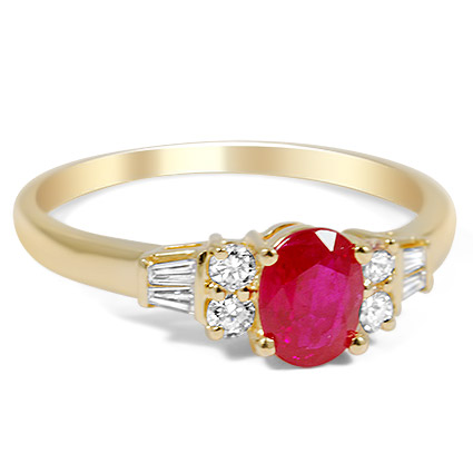 Modern Ruby Vintage Ring