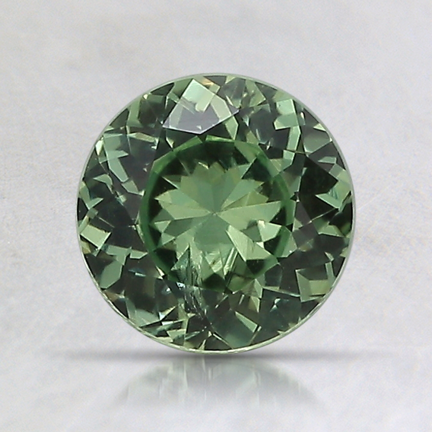 6.5mm Unheated Green Round Sapphire