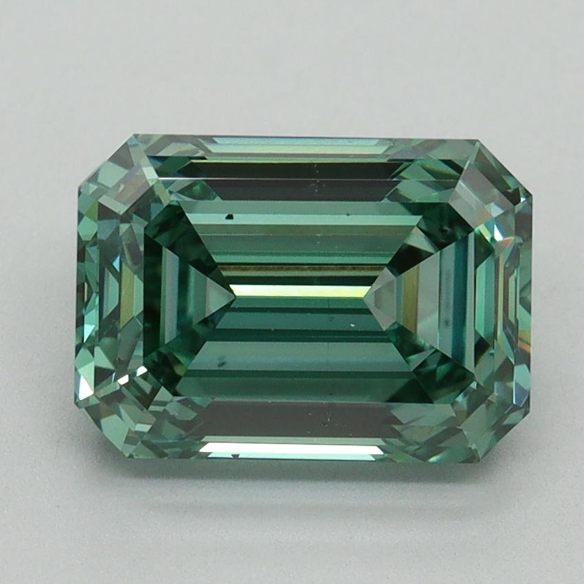 3.10 Ct. Fancy Vivid Green Emerald Lab Grown Diamond