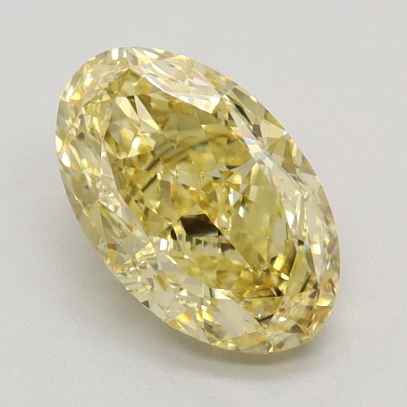 1.71 Ct. Fancy Intense Yellow Oval Lab Grown Diamond