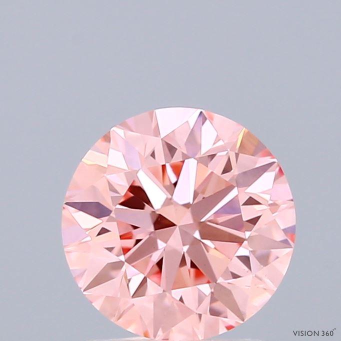 1.55 Ct. Fancy Vivid Pink Round Lab Grown Diamond