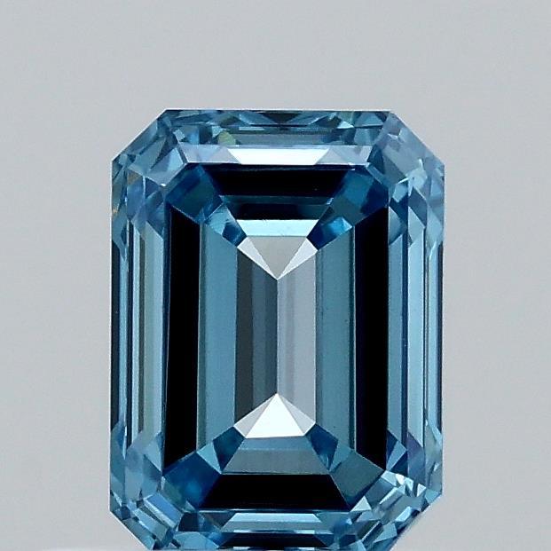 0.73 Ct. Fancy Vivid Blue Emerald Lab Grown Diamond