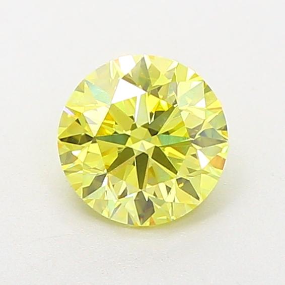 1.02 Ct. Fancy Vivid Yellow Round Lab Grown Diamond