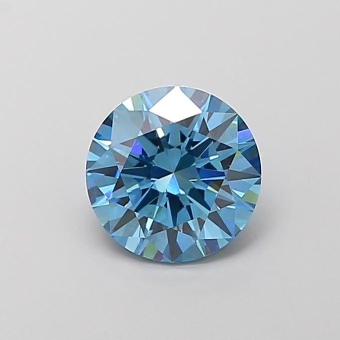 1.51 Ct. Fancy Vivid Blue Round Lab Grown Diamond