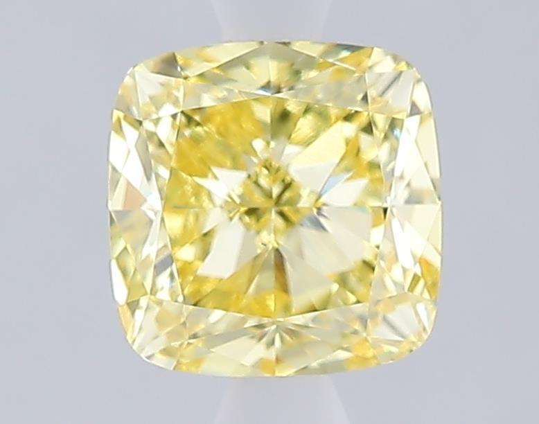 2.09 Ct. Fancy Vivid Yellow Cushion Lab Grown Diamond