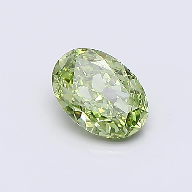 0.54 Ct. Fancy Vivid Green Oval Lab Grown Diamond