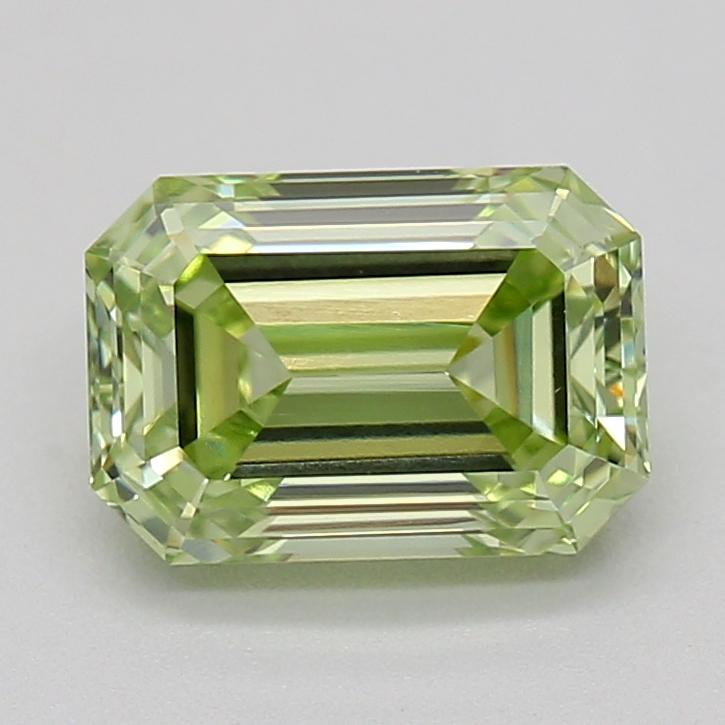 0.90 Ct. Fancy Vivid  Green Emerald Lab Grown Diamond