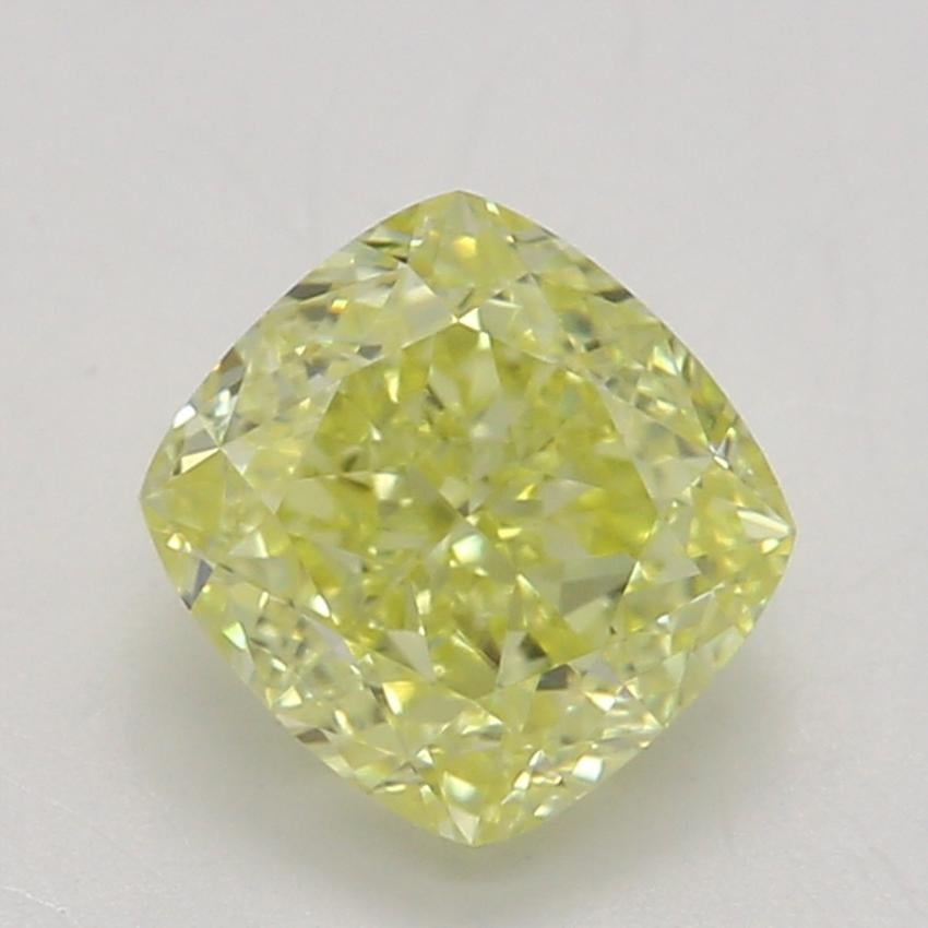 0.72 Ct. Fancy Intense Yellow Cushion Diamond