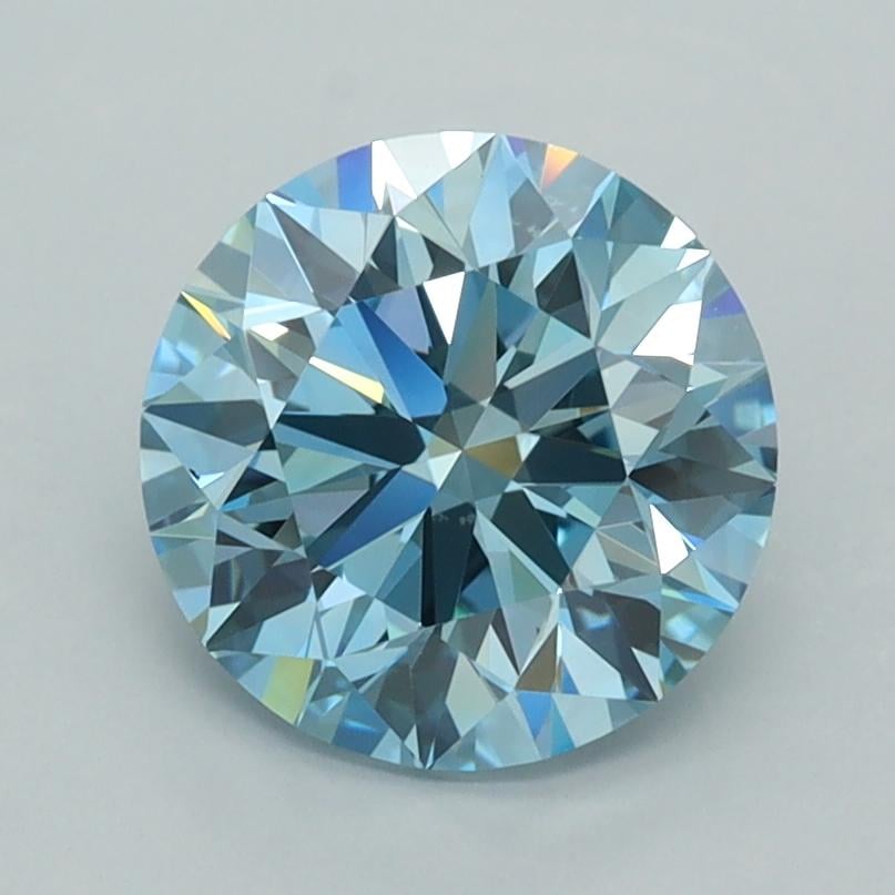 1.98 Ct. Fancy Vivid  Blue Round Lab Grown Diamond