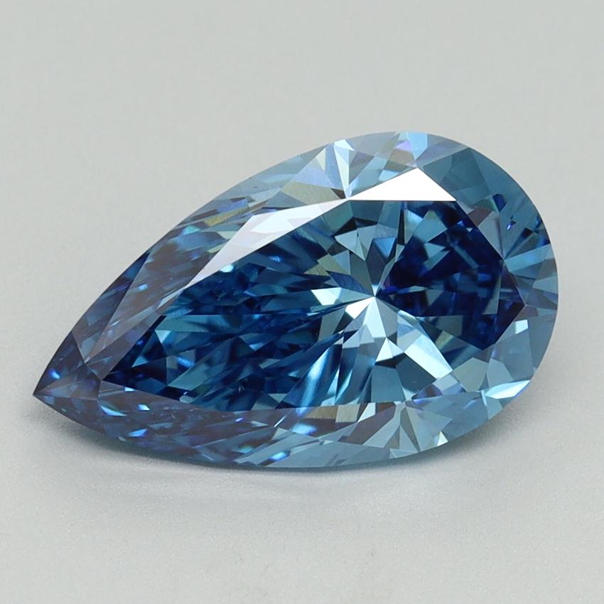 2.70 Ct. Fancy Vivid Blue Pear Lab Grown Diamond