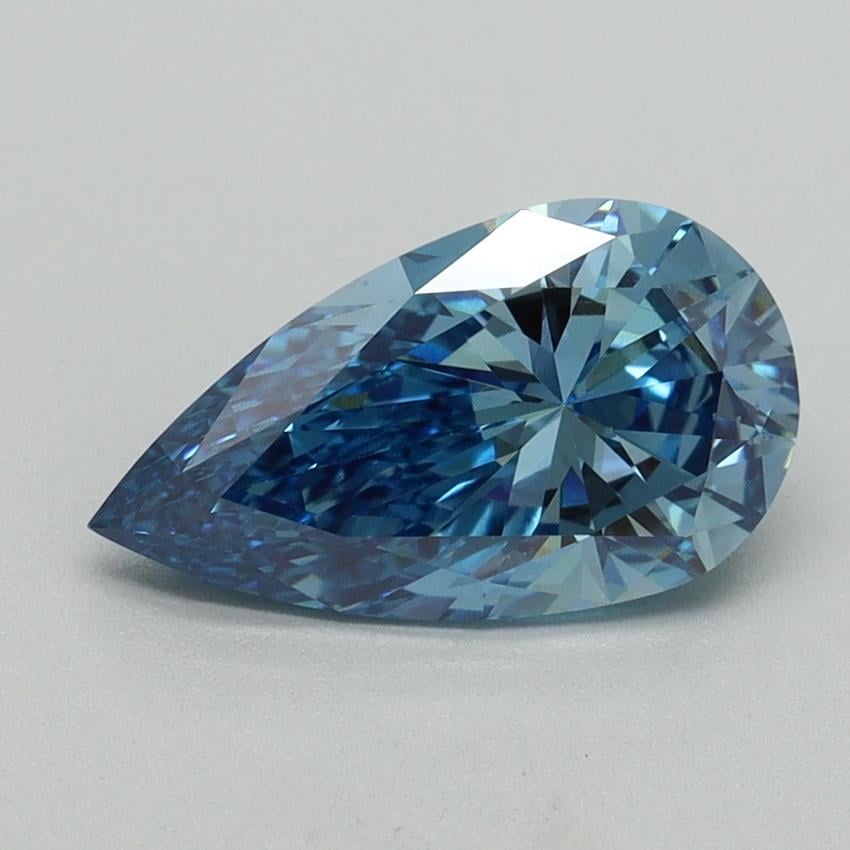 1.57 Ct. Fancy Vivid Blue Pear Lab Grown Diamond