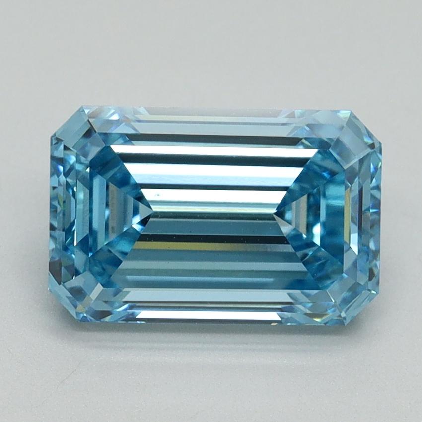 2.71 Ct. Fancy Vivid Blue Emerald Lab Grown Diamond