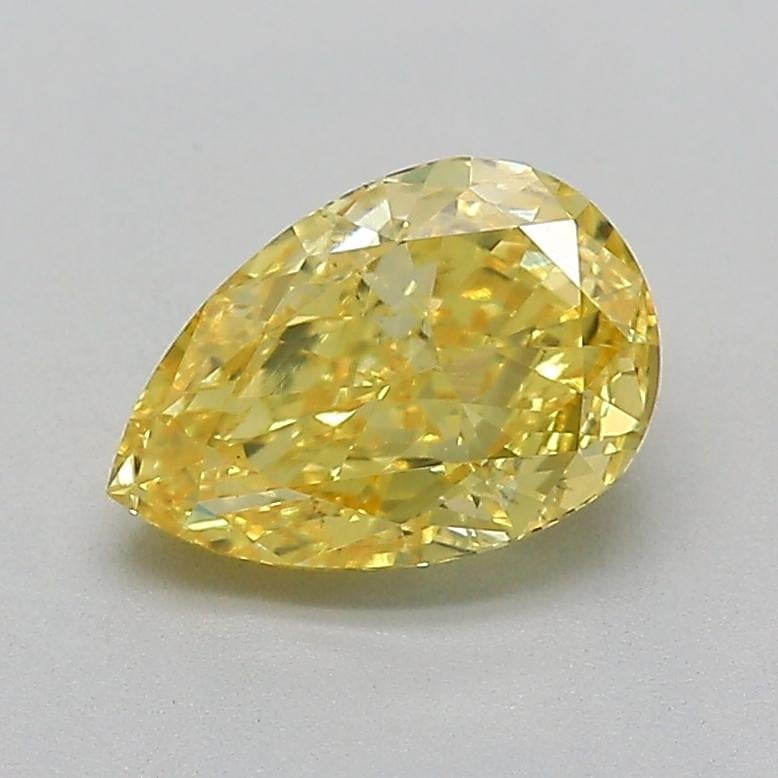 1.59 Ct. Fancy Vivid  Yellow Pear Lab Grown Diamond
