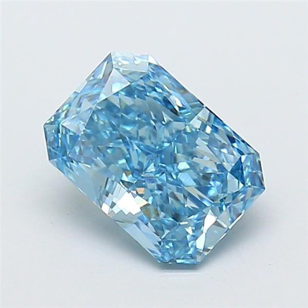 2.18 Ct. Fancy Vivid Blue Radiant Lab Grown Diamond