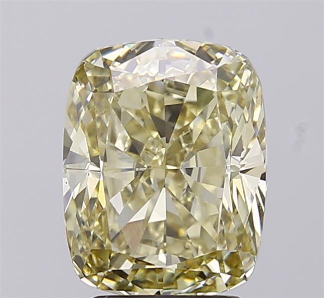 3.19 Ct. Light  Yellow Cushion Lab Grown Diamond