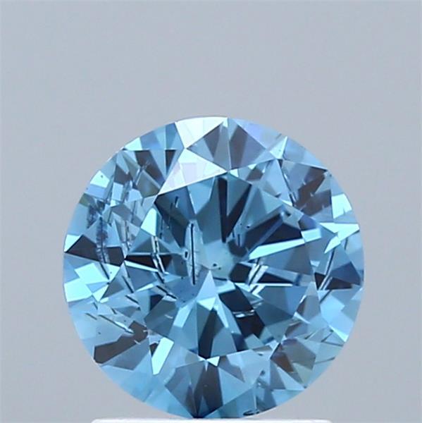 1.18 Ct. Fancy Vivid  Blue Round Lab Grown Diamond