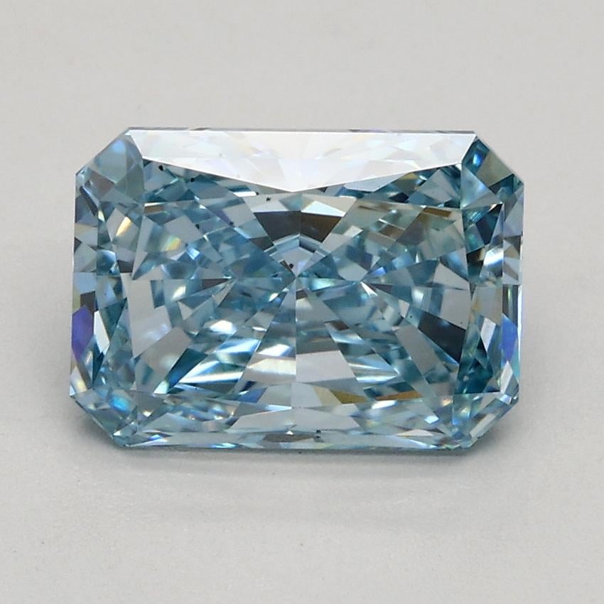 1.69 Ct. Fancy Vivid Blue Radiant Lab Grown Diamond