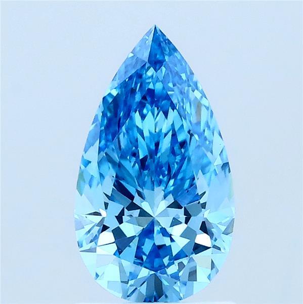 1.00 Ct. Fancy Vivid Blue Pear Lab Grown Diamond