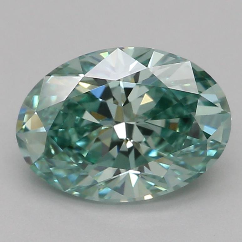 1.09 Ct. Fancy Vivid Green Oval Lab Grown Diamond