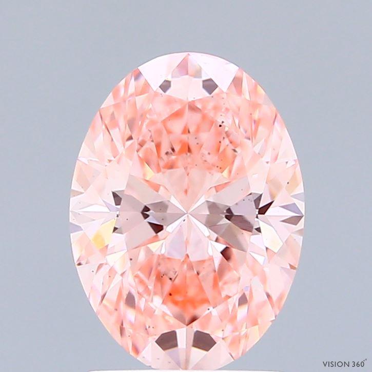 1.83 Ct. Fancy Vivid Pink Oval Lab Grown Diamond