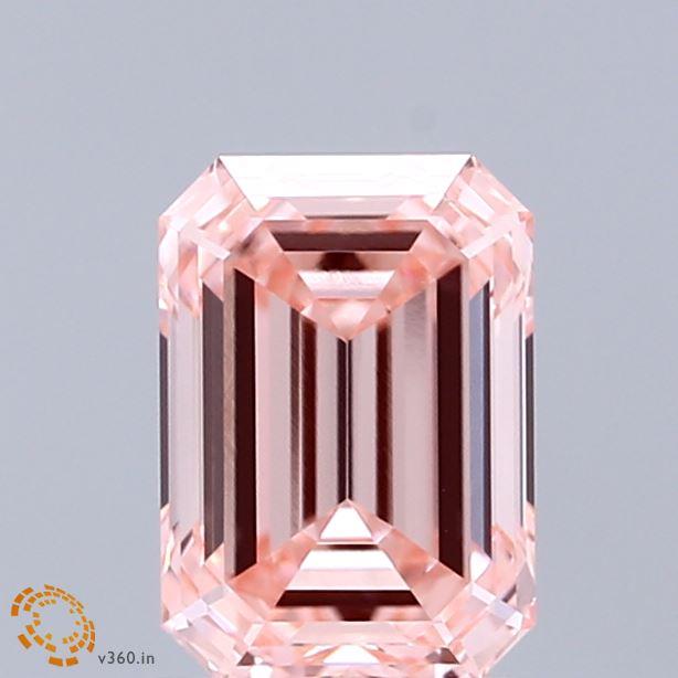 1.57 Ct. Fancy Intense Pink Emerald Lab Grown Diamond