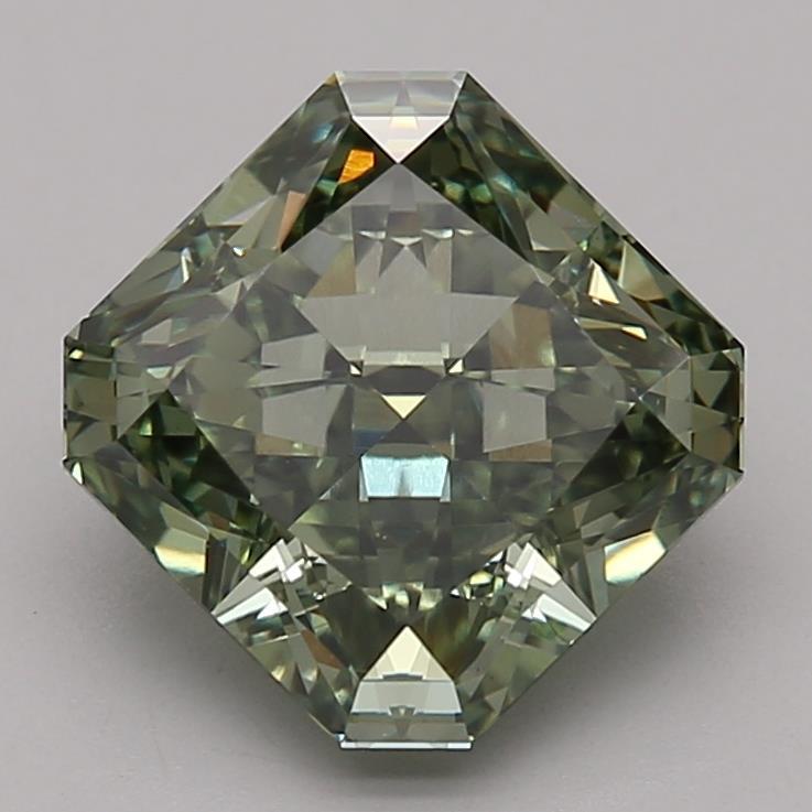 3.21 Ct. Fancy Vivid Green Radiant Lab Grown Diamond