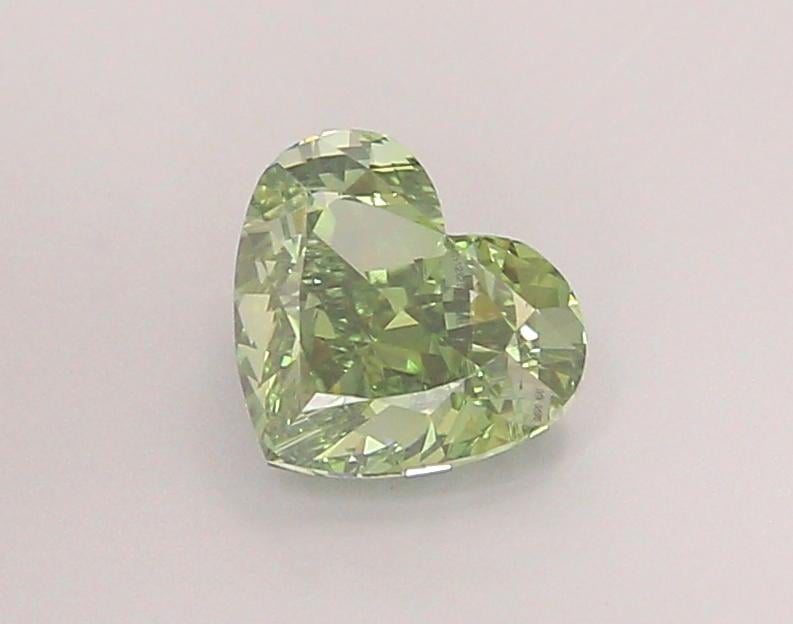 1.39 Ct. Fancy Vivid  Green Heart Lab Grown Diamond