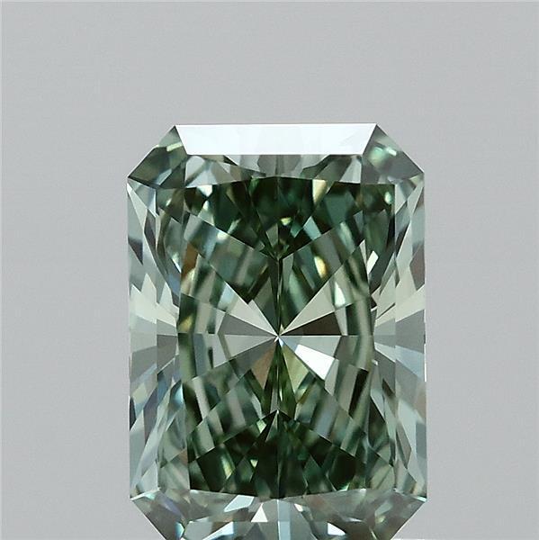 1.01 Ct. Fancy Vivid Green Radiant Lab Grown Diamond