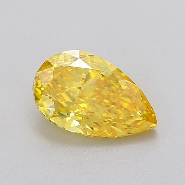 0.92 Ct. Fancy Vivid  Yellow Pear Lab Grown Diamond