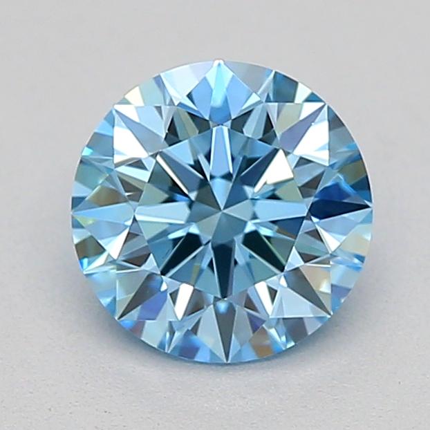 0.52 Ct. Fancy Vivid  Blue Round Lab Grown Diamond
