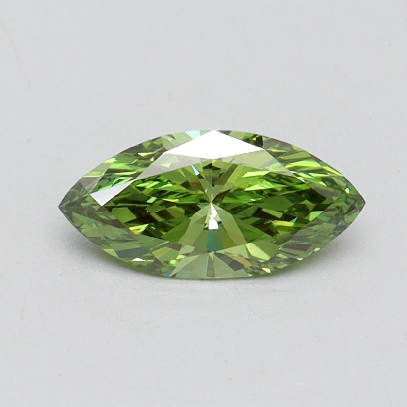 0.52 Ct. Fancy Vivid Green Marquise Lab Grown Diamond