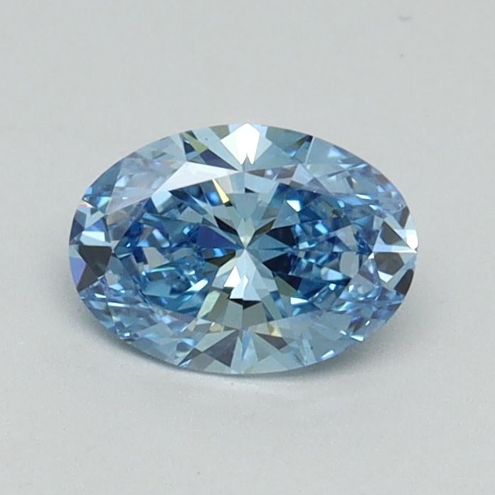 0.55 Ct. Fancy Vivid Blue Oval Lab Grown Diamond