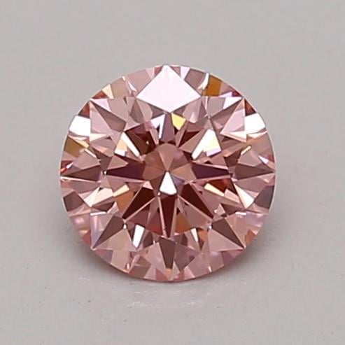 0.41 Ct. Fancy Vivid Pink Round Lab Grown Diamond