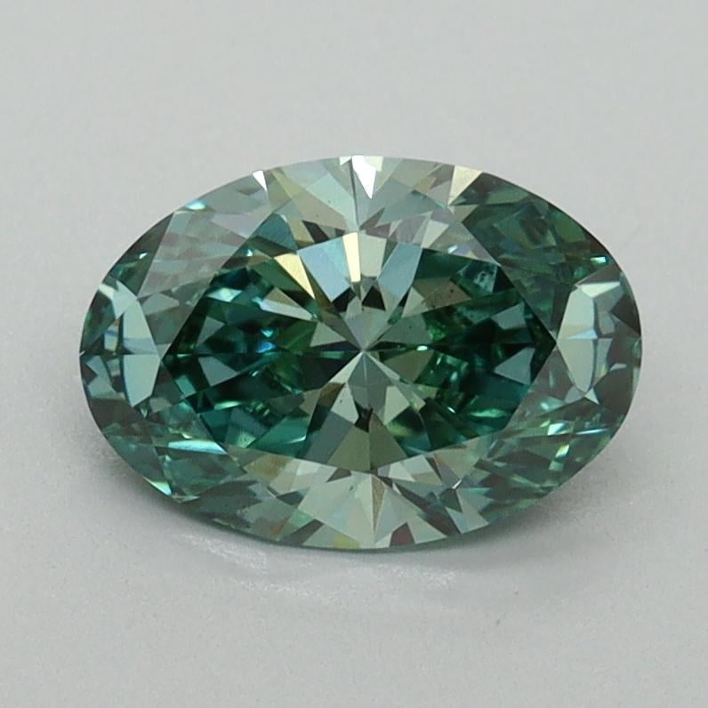 1.09 Ct. Fancy Vivid Green Oval Lab Grown Diamond