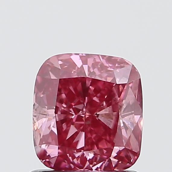 1.05 Ct. Fancy Vivid  Pink Cushion Lab Grown Diamond