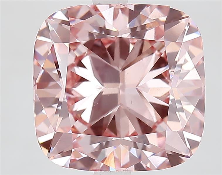 5.15 Ct. Fancy Intense  Pink Cushion Lab Grown Diamond