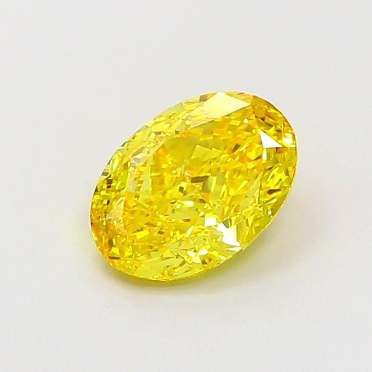 2.13 Ct. Fancy Vivid Yellow Oval Lab Grown Diamond