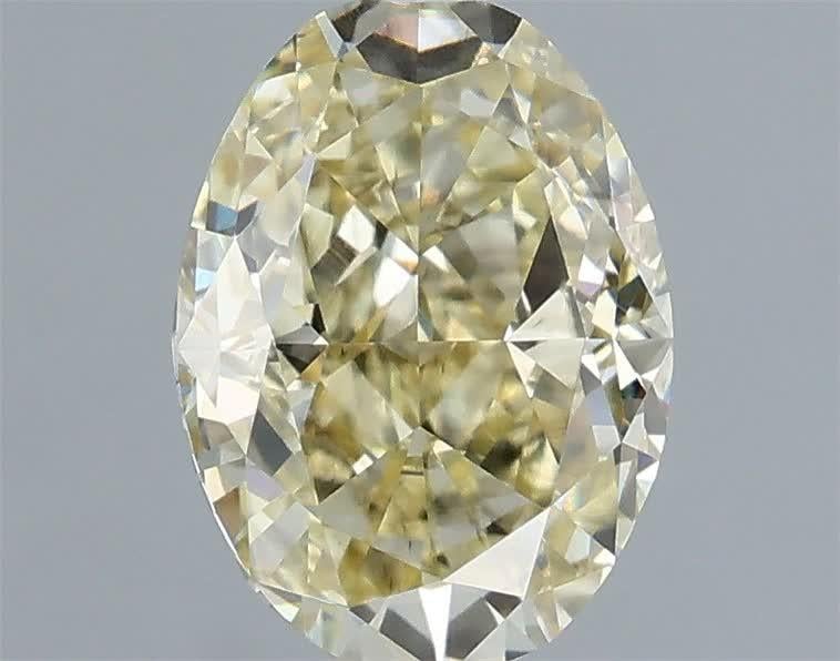 1.01 Ct. Fancy Light Yellow Oval Lab Grown Diamond