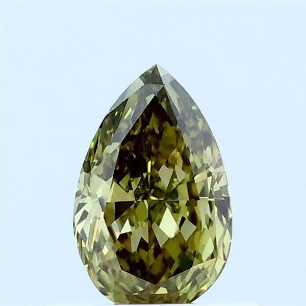0.59 Ct. Fancy Vivid Green Pear Lab Grown Diamond