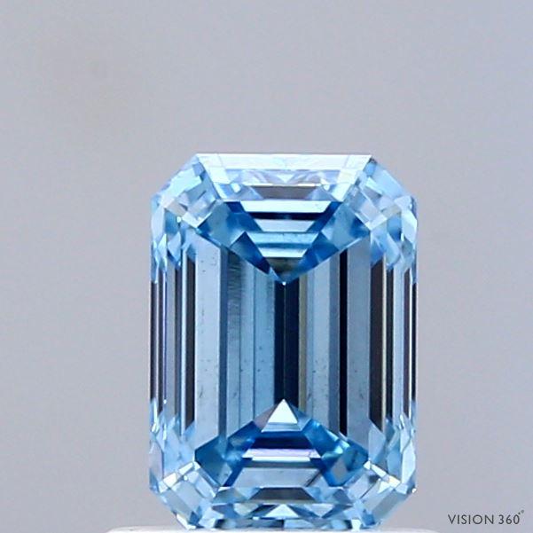 1.00 Ct. Fancy Vivid Blue Emerald Lab Grown Diamond