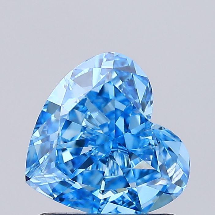 1.14 Ct. Fancy Vivid Blue Heart Lab Grown Diamond