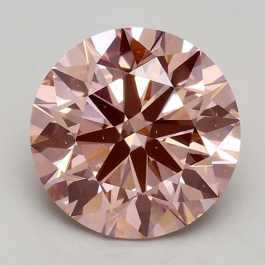 2.50 Ct. Fancy Intense Pink Round Lab Grown Diamond