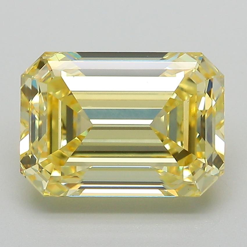 4.43 Ct. Fancy Intense Yellow Emerald Lab Grown Diamond