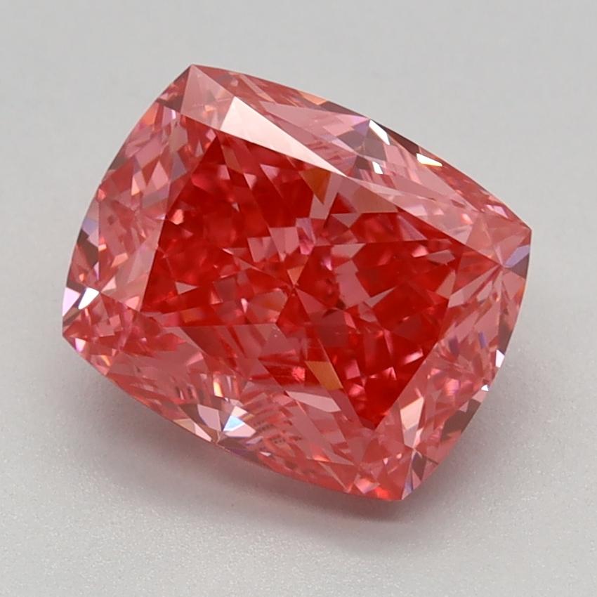 2.02 Ct. Fancy Vivid Pink Cushion Lab Grown Diamond
