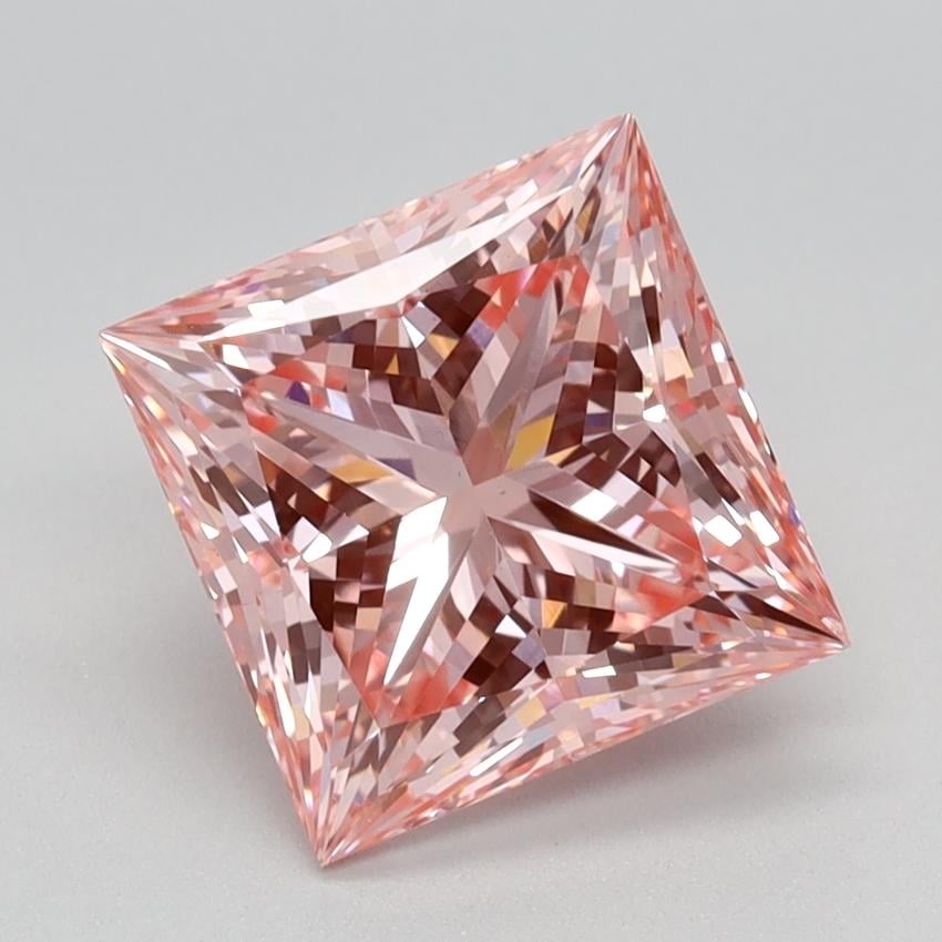 2.31 Ct. Fancy Vivid Pink Princess Lab Grown Diamond