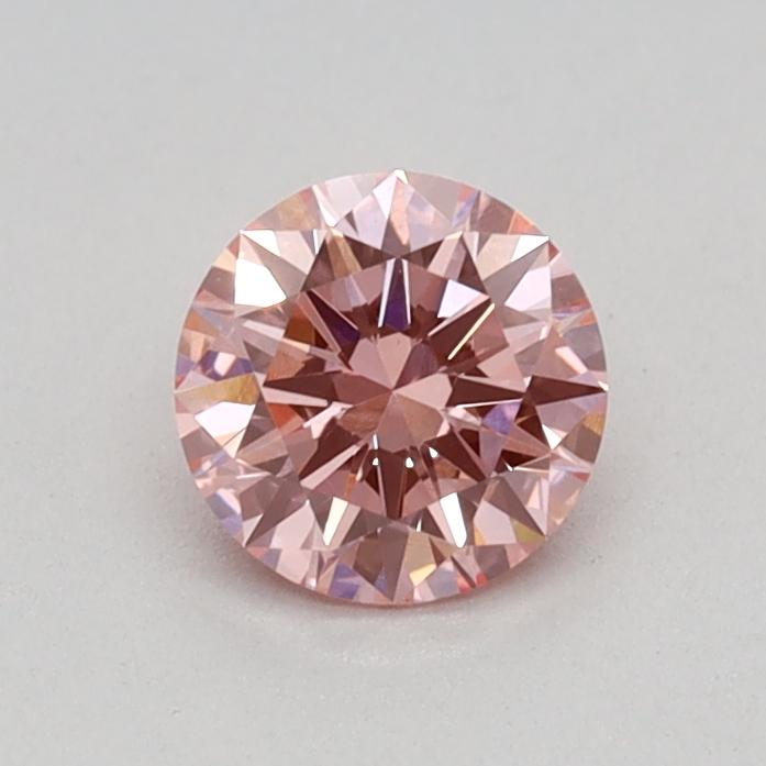 0.37 Ct. Fancy Vivid Pink Round Lab Grown Diamond