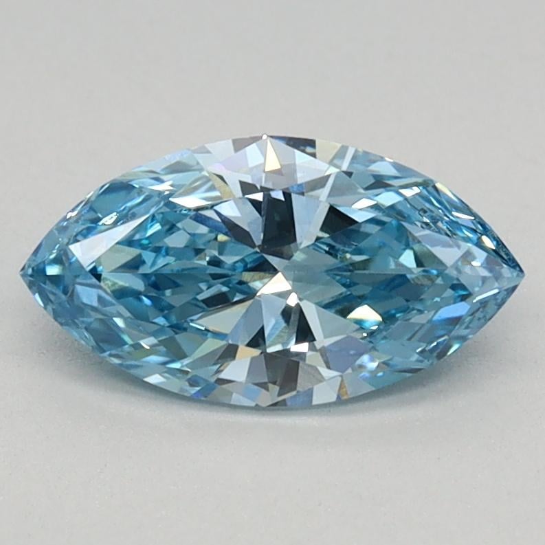 0.61 Ct. Fancy Vivid Blue Marquise Lab Grown Diamond