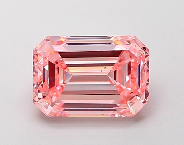 2.56 Ct. Fancy Vivid Pink Emerald Lab Grown Diamond
