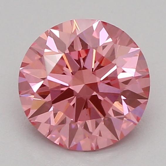 0.53 Ct. Fancy Vivid Pink Round Lab Grown Diamond