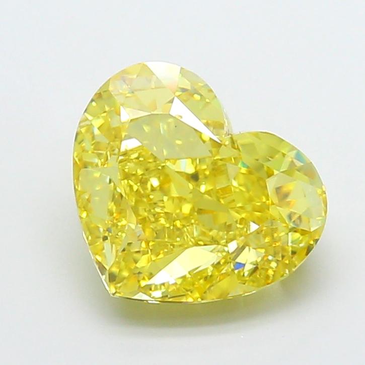 5.68 Ct. Fancy Vivid Yellow Heart Lab Grown Diamond